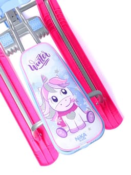 Снегокат «Тимка спорт 1+» с единорогом, голубой, розовый, ТС1-М/ЕР Nika Kids
