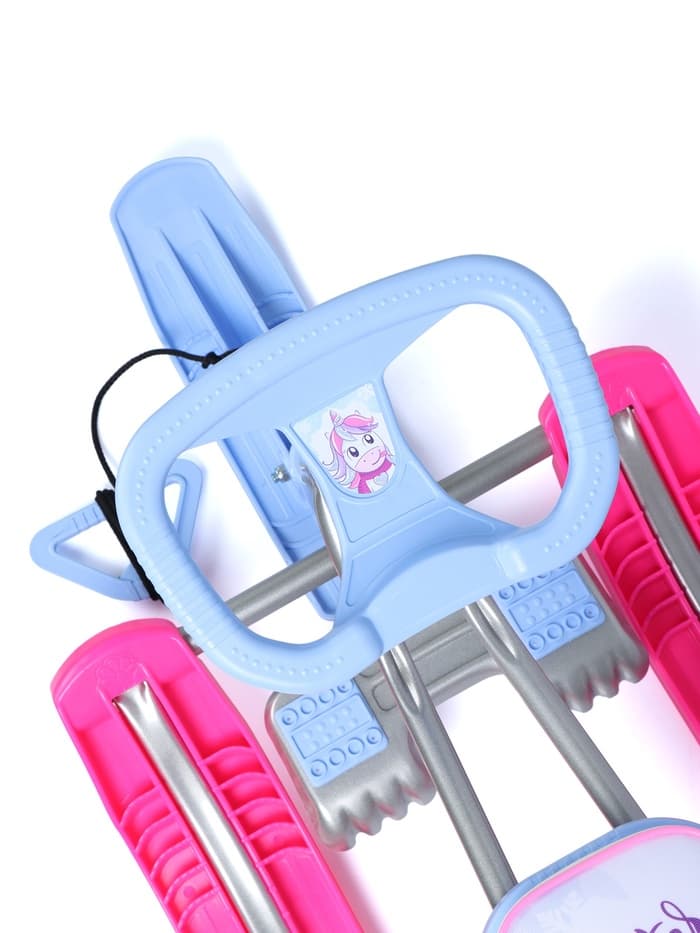 Снегокат «Тимка спорт 1+» с единорогом, голубой, розовый, ТС1-М/ЕР Nika Kids