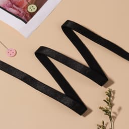 Резинка для бретелей, блестящая, 10 мм, 10±0.5 м, чёрная