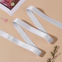 Резинка для бретелей, блестящая, 15 мм, 10±0.5 м, белая