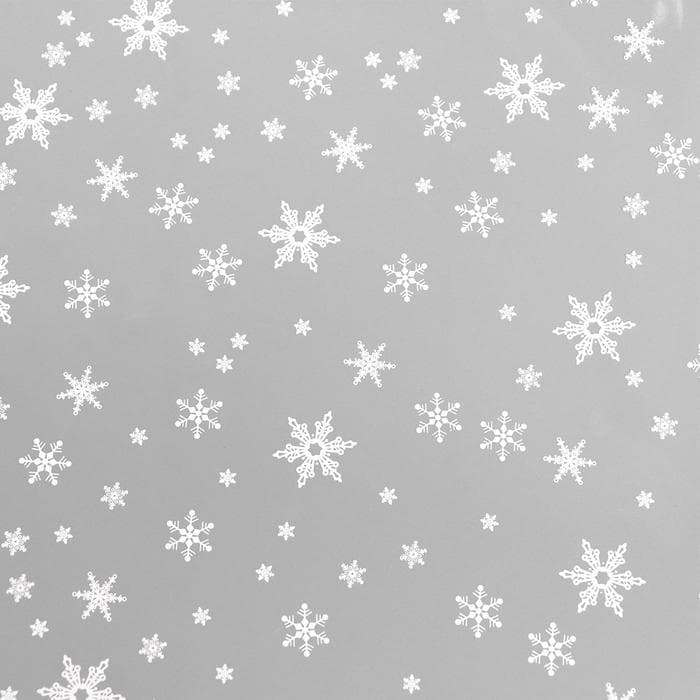 Пленка глянцевая новогодняя «Снежинки», белая, 0.7×8.2 м, 40 мкм, 200 г