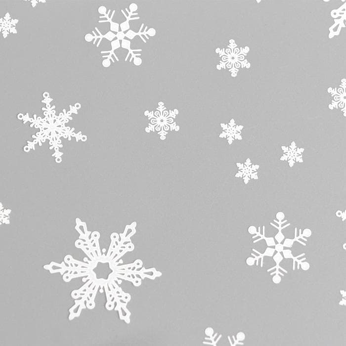 Пленка глянцевая новогодняя «Снежинки», белая, 0.7×8.2 м, 40 мкм, 200 г