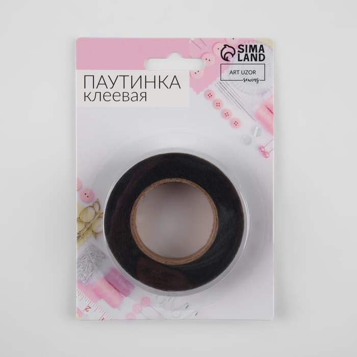 Паутинка клеевая, 15 мм, 15±1 м, 23 г/м², чёрная