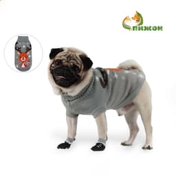 Свитер «Олень на сером», XL (ДС 34, ОШ 34, ОГ 32-51 см)