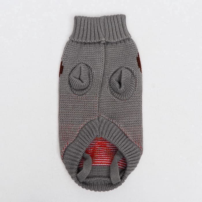 Свитер «Олень на сером», XL (ДС 34, ОШ 34, ОГ 32-51 см)