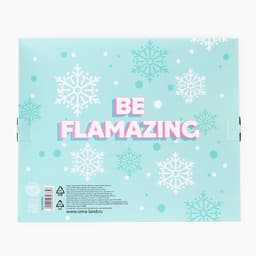 Подарочный набор новогодний, обложка на паспорт, и ежедневник антистресс, Flamingo winter party