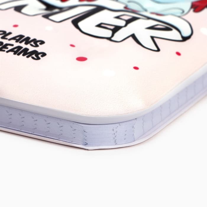 Подарочный набор новогодний, обложка на паспорт, и ежедневник антистресс, Unicorn snow