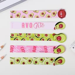 Закладки фигурные, картонные 5 шт. «Авокадо»