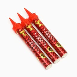 Свечи фонтаны в торт золотые «С Новым Годом!», 3 шт., 12.5 см, горение 30 сек.