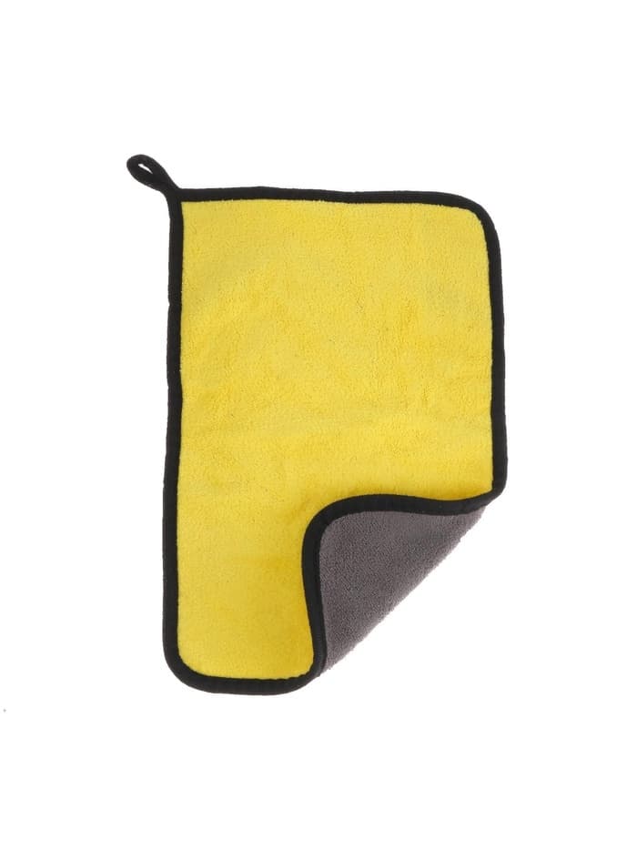 Тряпка для мытья автомобиля, CARTAGE, микрофибра, 400 г/м², 20×30 cм, желто-серая