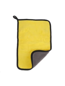 Тряпка для мытья автомобиля, CARTAGE, микрофибра, 400 г/м², 20×30 cм, желто-серая