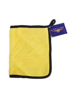 Тряпка для мытья автомобиля, CARTAGE, микрофибра, 400 г/м², 20×30 cм, желто-серая