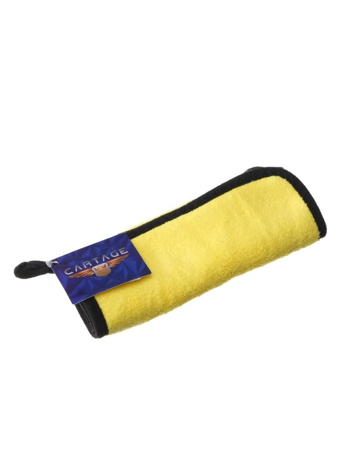Тряпка для мытья автомобиля, CARTAGE, микрофибра, 400 г/м², 20×30 cм, желто-серая