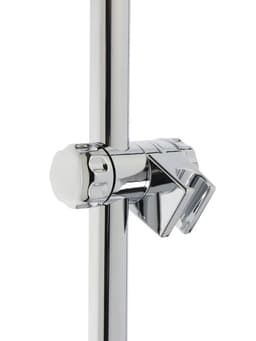Душевая стойка ZEIN H01, с пластиковой прозрачной мыльницей и крепежом, хром