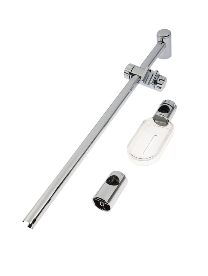 Душевая стойка ZEIN H01, с пластиковой прозрачной мыльницей и крепежом, хром