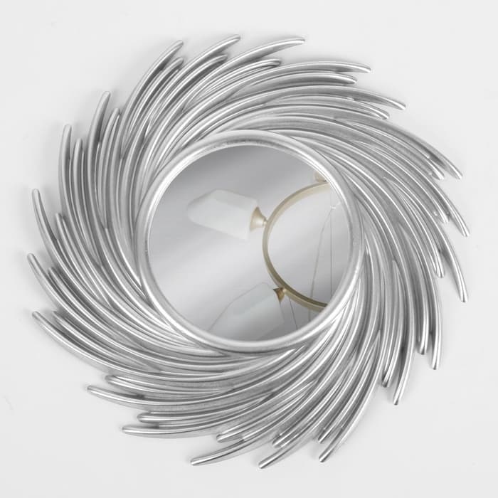 Зеркало настенное Sunshine, d зеркальной поверхности 11 см, серебристое