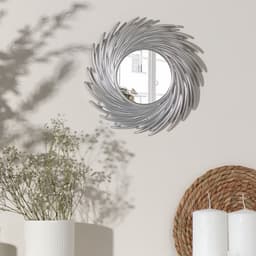 Зеркало настенное Sunshine, d зеркальной поверхности 11 см, серебристое