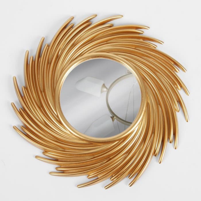 Зеркало настенное Sunshine, d=24 см, (d=11 см), цвет золотой