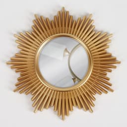 Зеркало настенное «Солнце», d=25 см, (d=11 см), цвет золотой