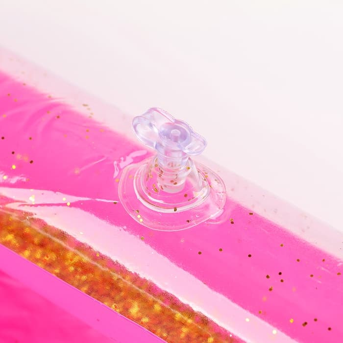 Надувная песочница с блёстками, 60×45 см, ярко-розовая