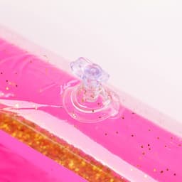 Надувная песочница с блёстками, 60×45 см, ярко-розовая