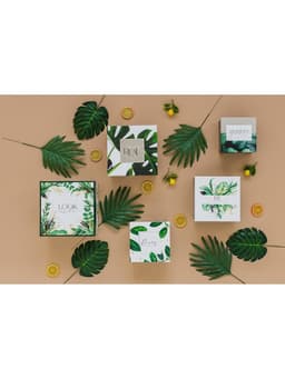 Набор коробок 5 в 1, упаковка подарочная, «Тропический», 14×14×8‒22×22×12 см