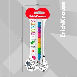 Карандаш сегментный ErichKrause «Bones», НВ, грифель d=1.7 мм, в блистере