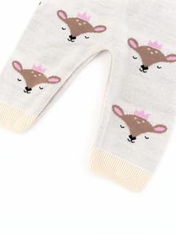 Костюм для девочки вязаный: джемпер, брюки, «Крошка Я» Cutie, рост 68-74 см, бежевый