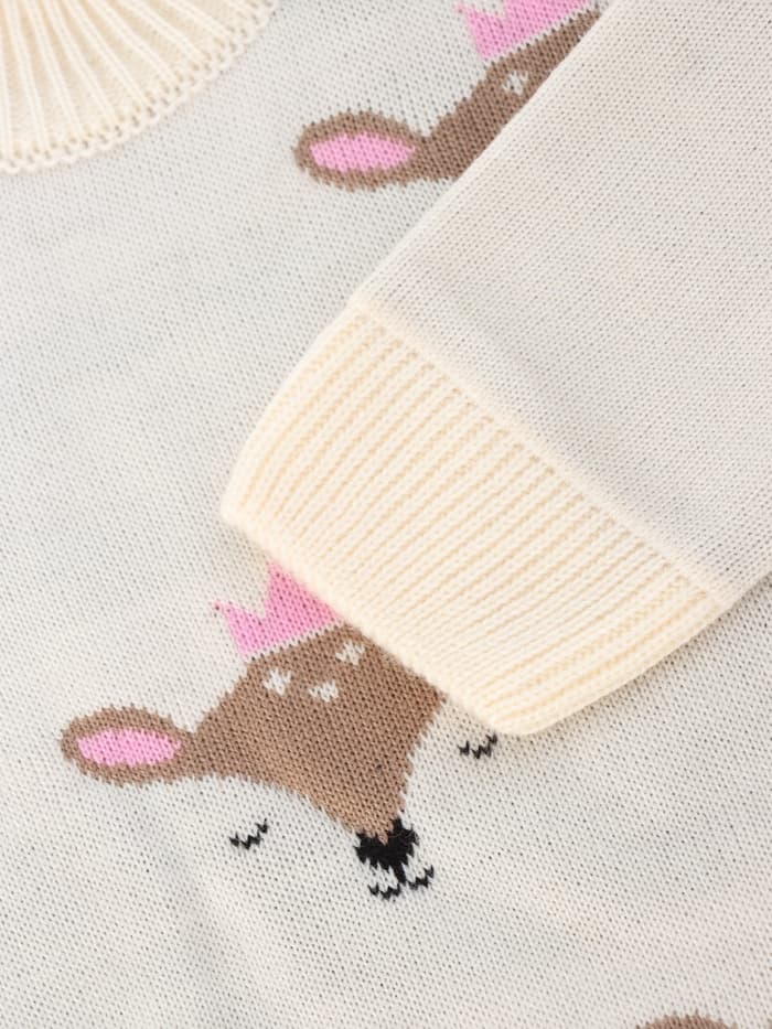 Костюм для девочки вязаный: джемпер, брюки, «Крошка Я» Cutie, рост 68-74 см, бежевый