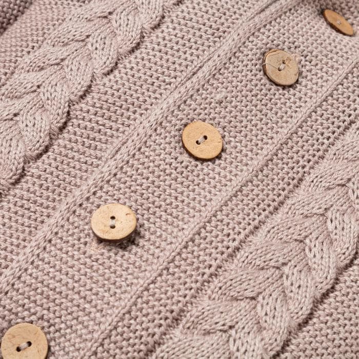 Комбинезон вязаный Крошка Я «Мишка», рост 62-68 см, бежевый