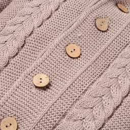 Комбинезон вязаный Крошка Я «Мишка», рост 62-68 см, бежевый