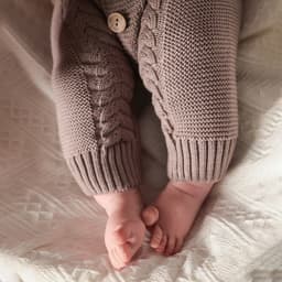 Комбинезон вязаный Крошка Я «Мишка», рост 62-68 см, бежевый