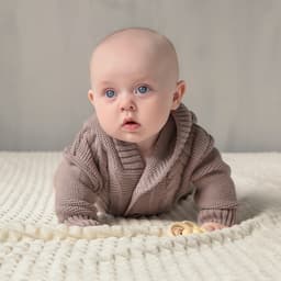 Комбинезон вязаный Крошка Я «Мишка», рост 62-68 см, бежевый