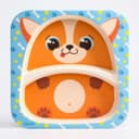 Тарелка детская из бамбука M&B «Песики», 2 секции
