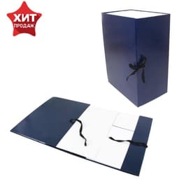 Короб архивный с завязками А4 Calligrata, 150 мм, бумвинил, до 1400 листов, синий