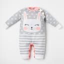 Комбинезон вязаный Крошка Я «Зайчик», рост 80-86 см