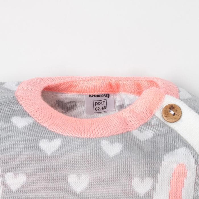 Комбинезон вязаный Крошка Я «Зайчик», рост 80-86 см