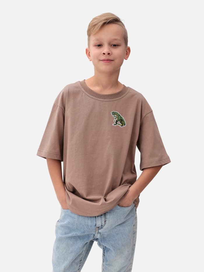 Термоаппликация «Динозавр», 7×6.5 см, зелёная