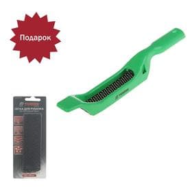 Шабер по гипсокартону ТУНДРА, пластиковый, 140×40 мм + ПОДАРОК сетка для шабера - 1 шт.