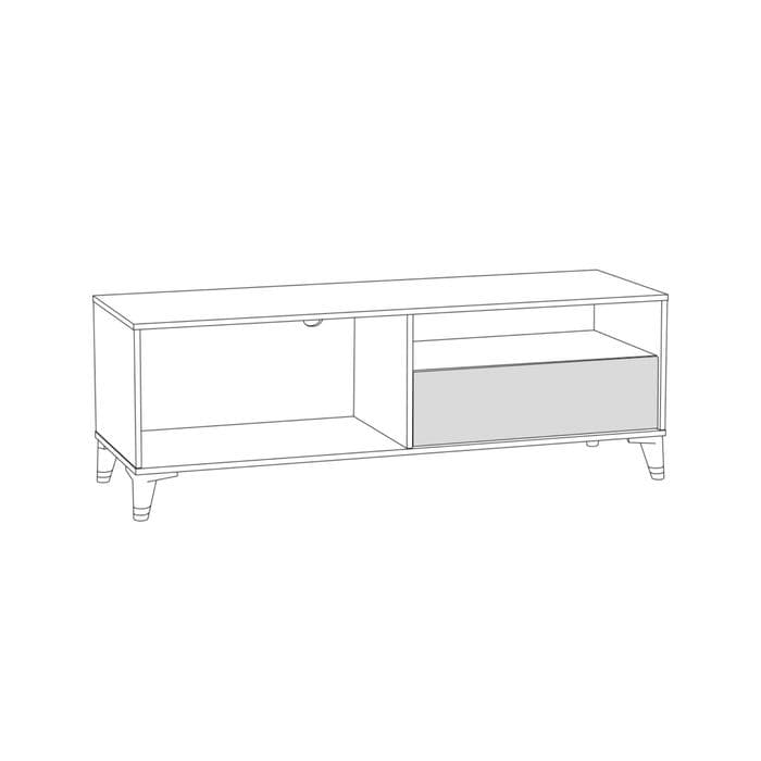 Тумба под ТВ «Миндаль 13.260», 1468×475×508 мм, цвет миндаль / венге