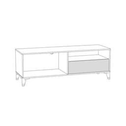 Тумба под ТВ «Миндаль 13.260», 1468×475×508 мм, цвет миндаль / венге