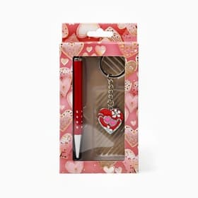 Набор подарочный 2 в 1, ручка, брелок-сердечко