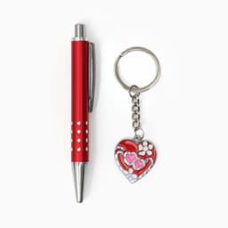 Набор подарочный 2 в 1, ручка, брелок-сердечко