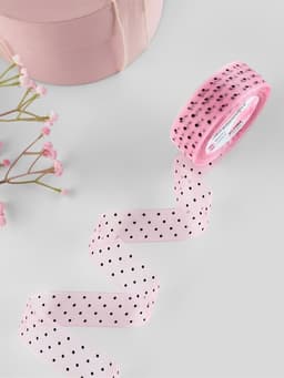 Лента капроновая «Горох», 25 мм, 23±1 м, розовая
