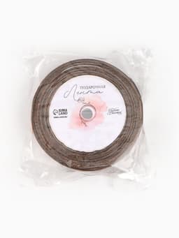 Лента атласная «23 февраля», 2.5 см × 22.5 (± 1) м, коричневая