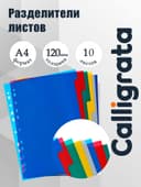 Набор разделителей листов А4 Office-2000, 10 листов без индексации, цветные, пластик 120 мкм