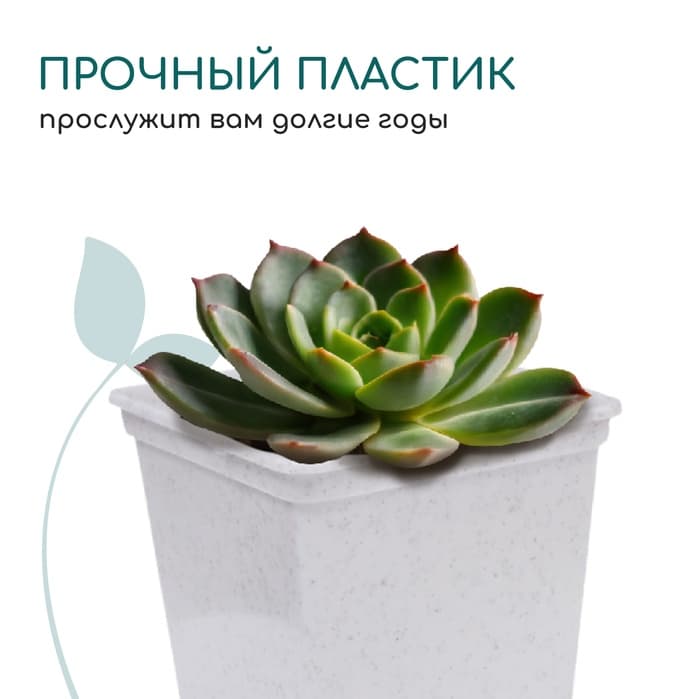 Горшок для рассады, 250 мл, d=7 см, h=8 см, пластик, белый