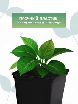 Горшок для рассады, 250 мл, 7×7×8 см, пластик, чёрный
