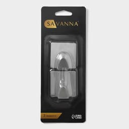 Крючки самоклеящиеся SAVANNA «Квадрат», 2 шт., металл, 3.8×3.5×1.5 см, хромированные