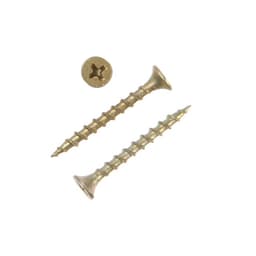 Саморез 3.5×35 мм ТУНДРА PREMIUM, потай, крупная резьба, шлиц PH, желтый цинк, 1 кг